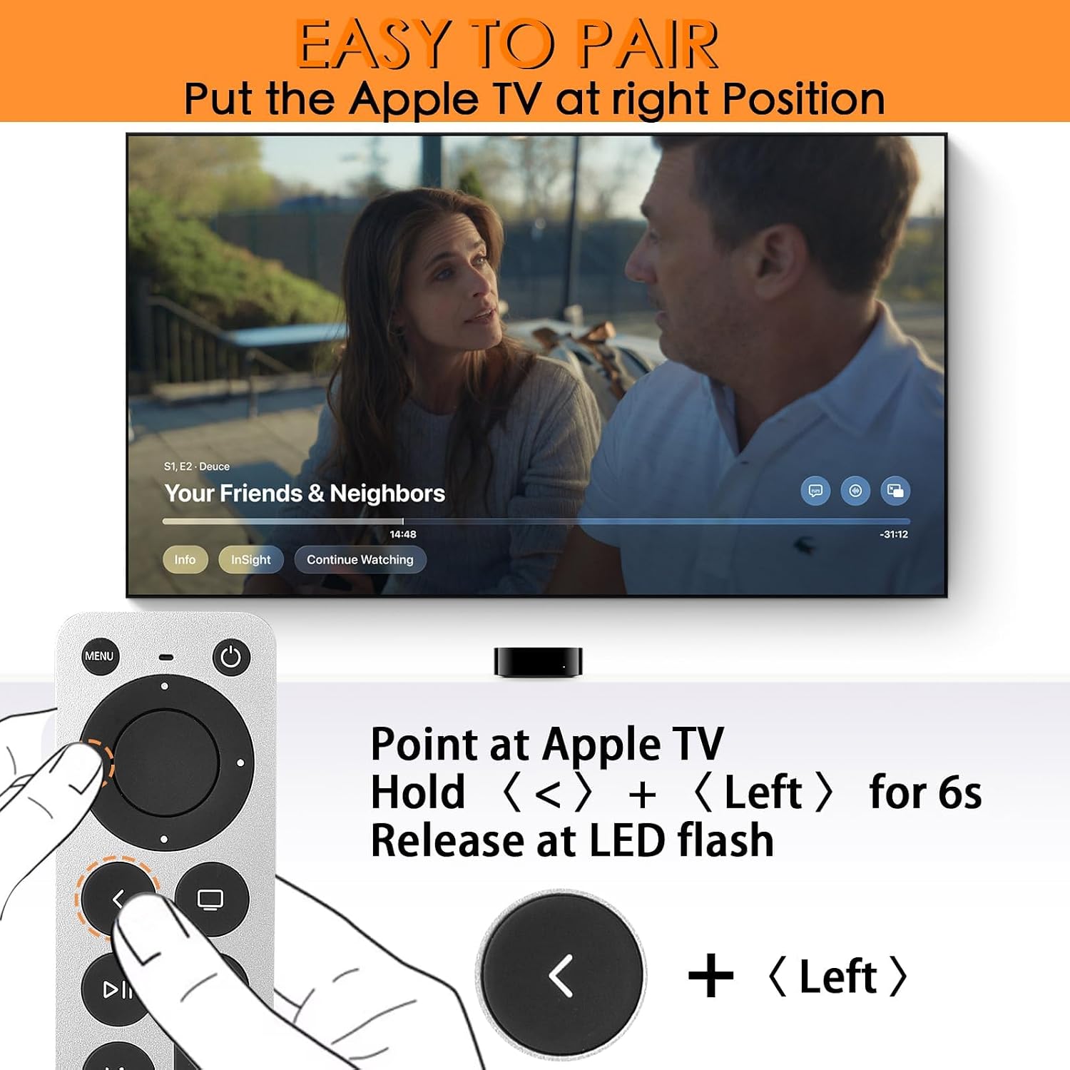 Thumbnail 6 de Replacement Remote Control for All Apple TVs (IR) — Apple TV 4K/HD Gen 1–4