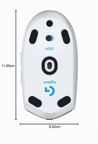 Detalle de Logitech G305 Lightspeed: Ratón Gaming Inalámbrico ligero con sensor HERO 12K (Blanco)