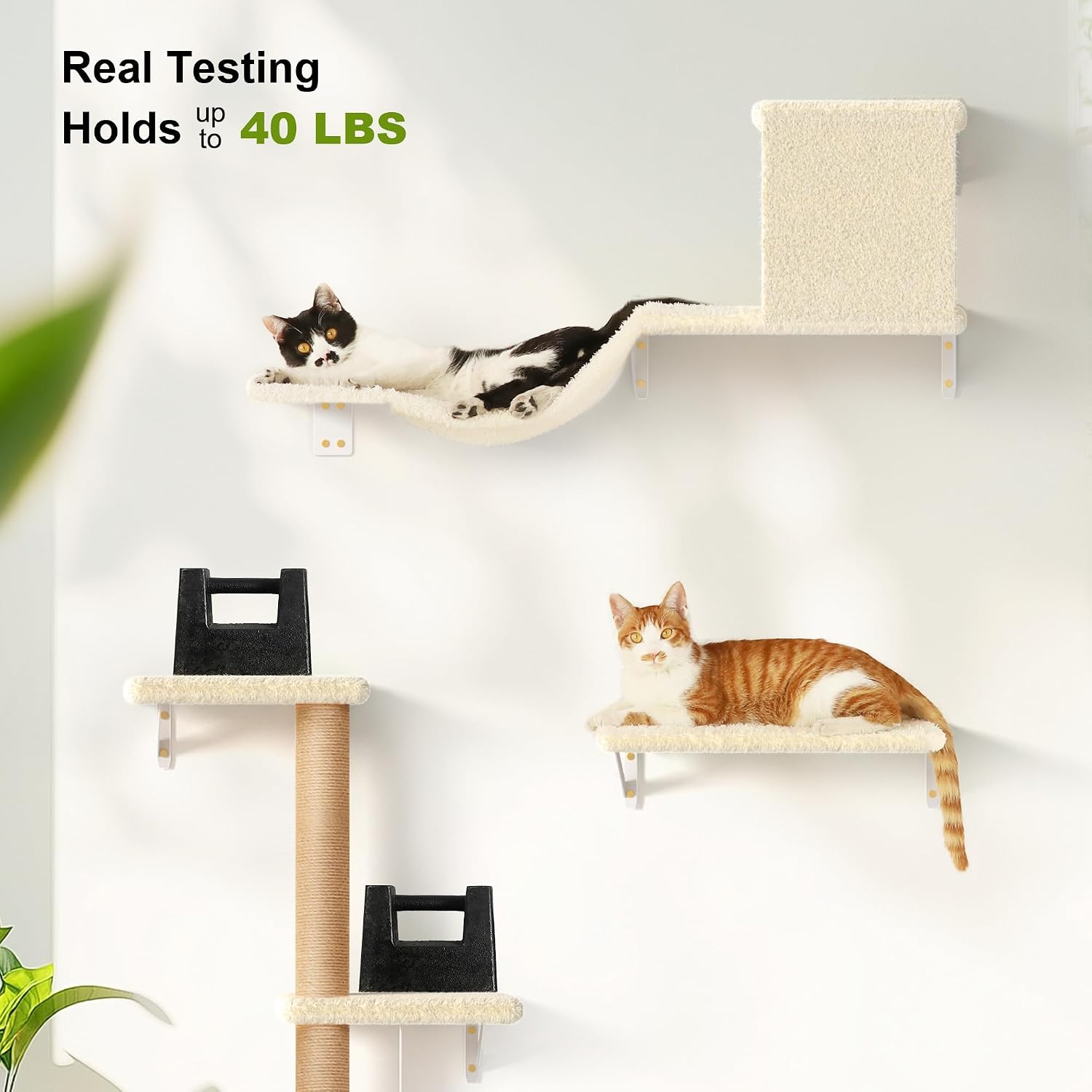 Detalle de FUKUMARU Cat Wall Shelves 4-in-1