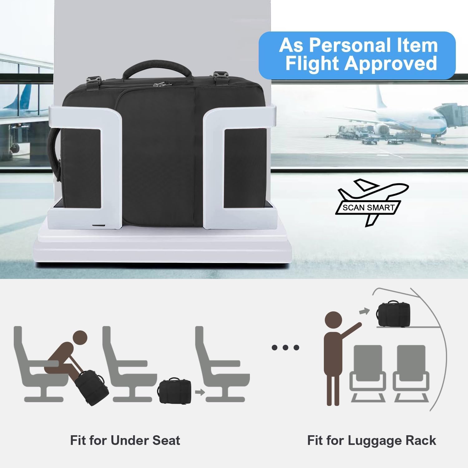 Thumbnail 1 de Sinaliy Travel Backpack (Airline-Approved Personal Item) with 16-inch Laptop Pocket