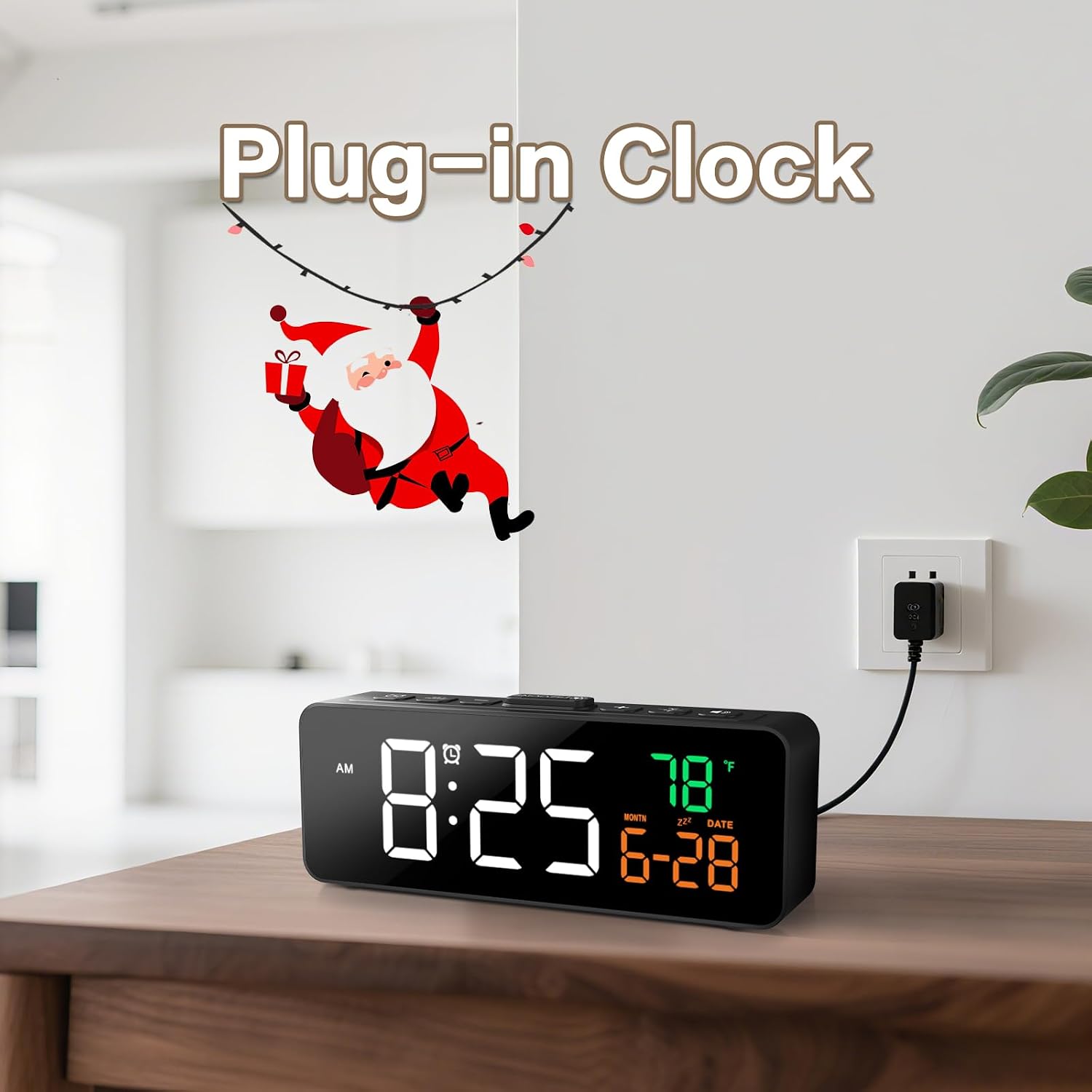 Detalle 1 de Netzu 3-in-1 Digital Clock with Temperature 1️⃣🕰