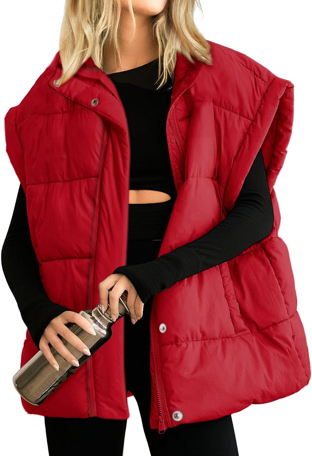 Thumbnail 4 de Songling Oversized Puffer Vest Quilted Warm Coat