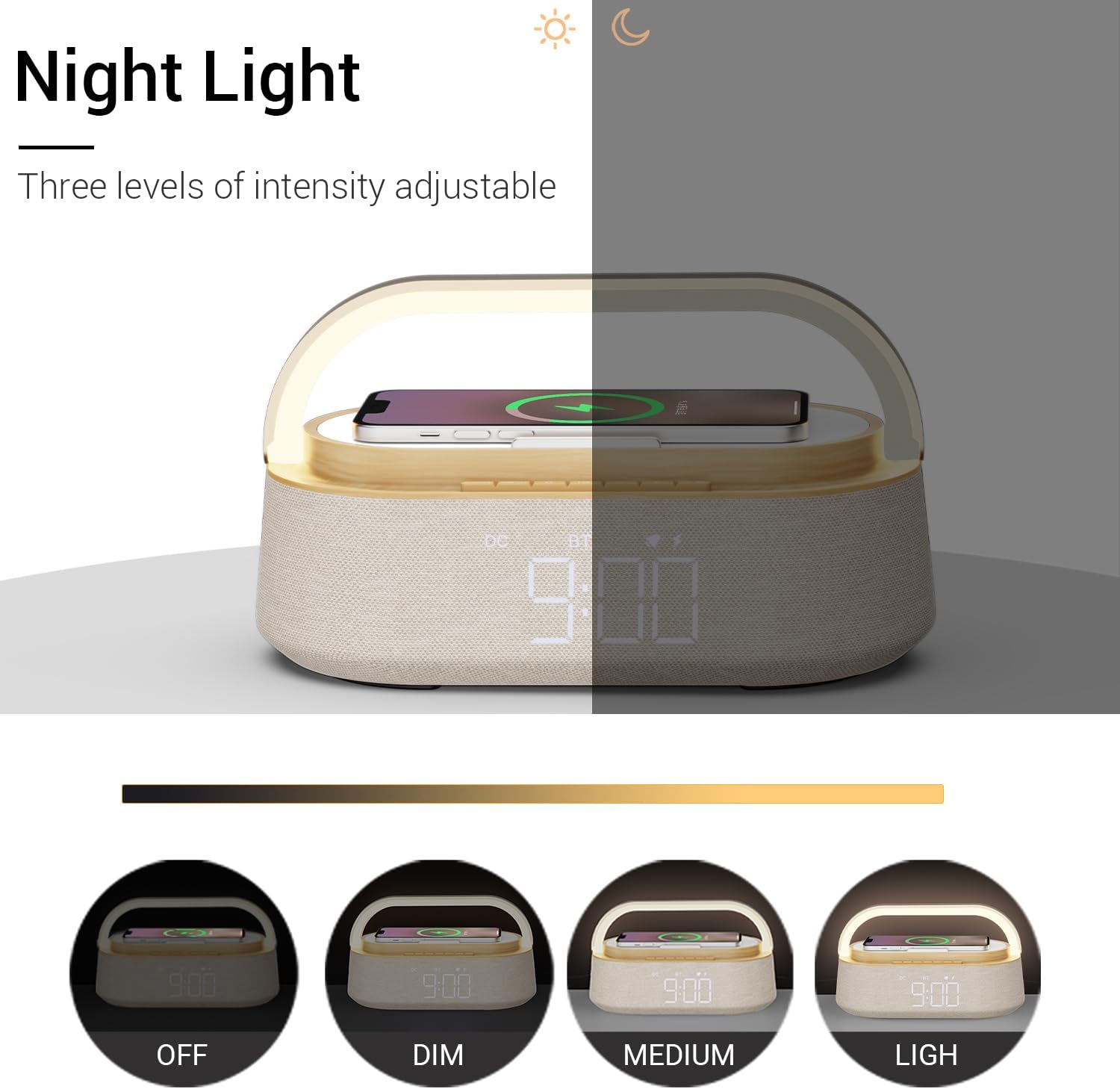 Thumbnail 3 de FREEFISH Bluetooth Speaker with Wireless Charger and Night Light: A Practical All‑in‑One Desk Companion
