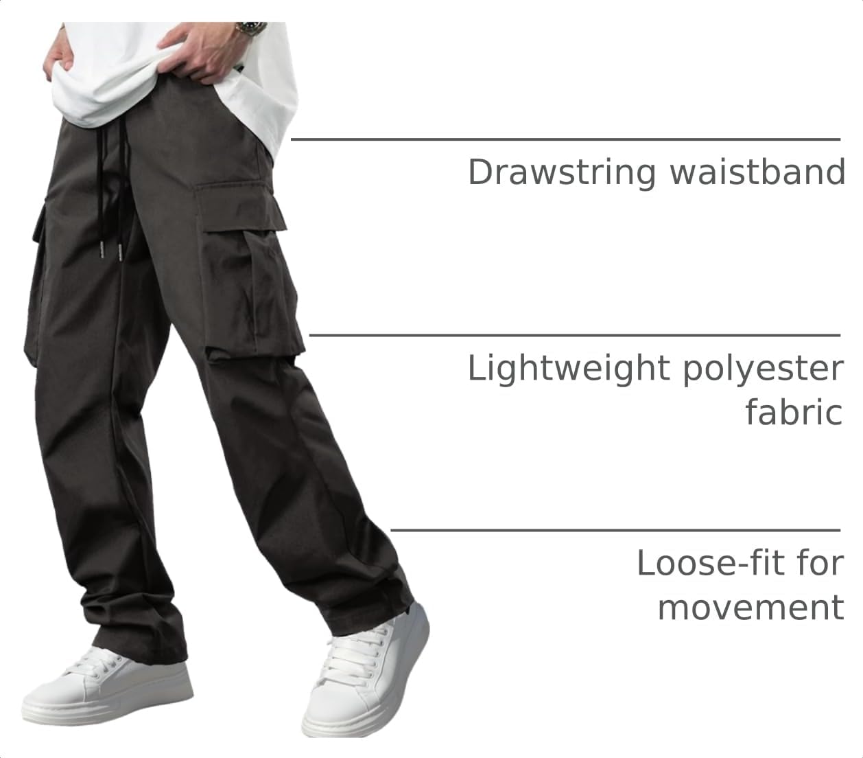 Thumbnail 3 de Comdecevis Men's Cargo Pants in Polyester