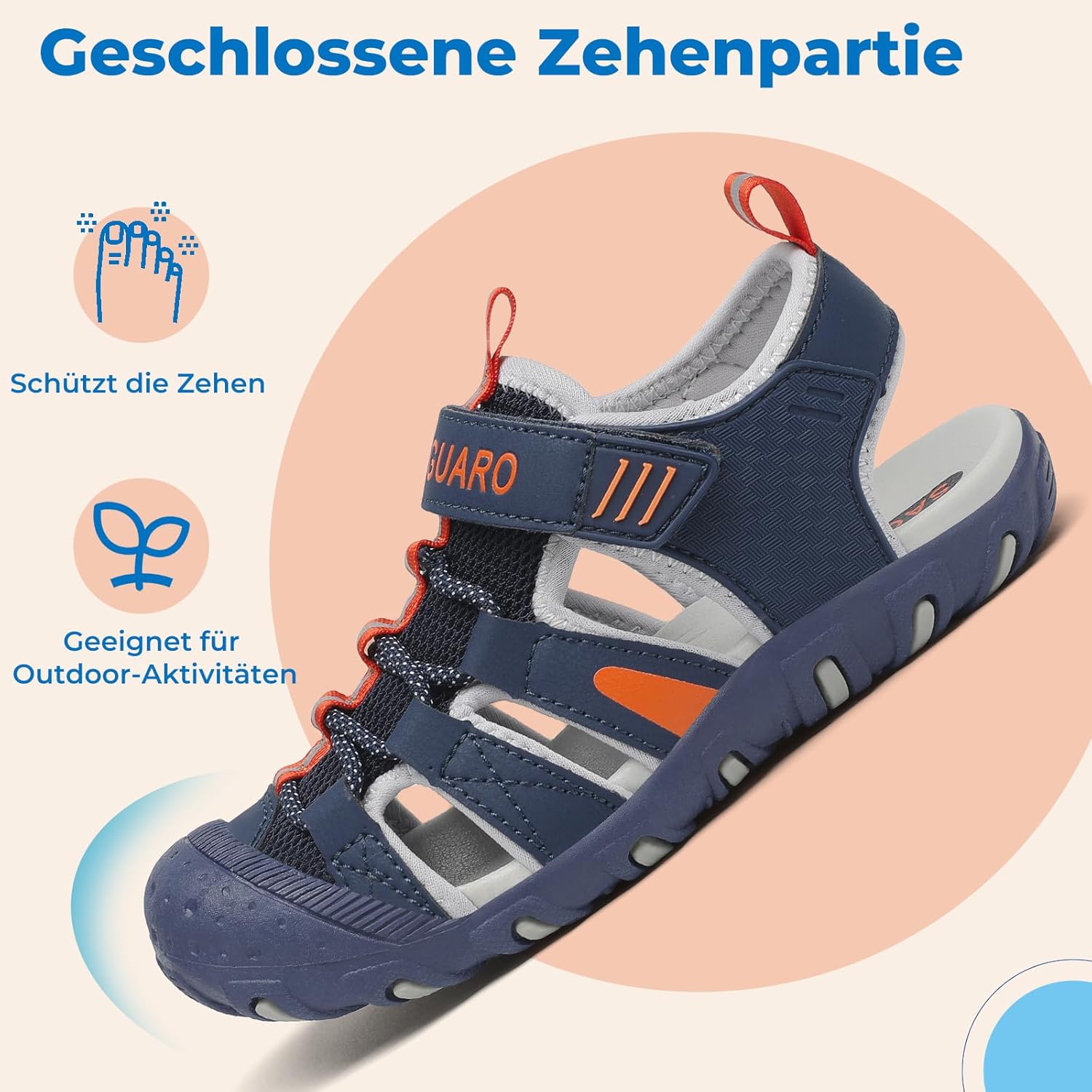 Thumbnail 2 de SAGUARO Sandalen Jungen Geschlossene Trekkingsandalen – Sommer, Komfort und Sicherheit