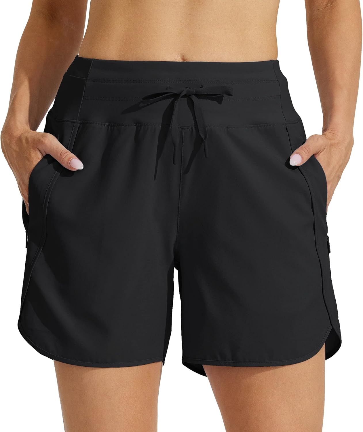 Thumbnail 3 de WILLIT Damen Shorts Sporthose Kurz Laufhose – Schnelltrocknend, hohe Taille, 3 Reißverschlusstaschen