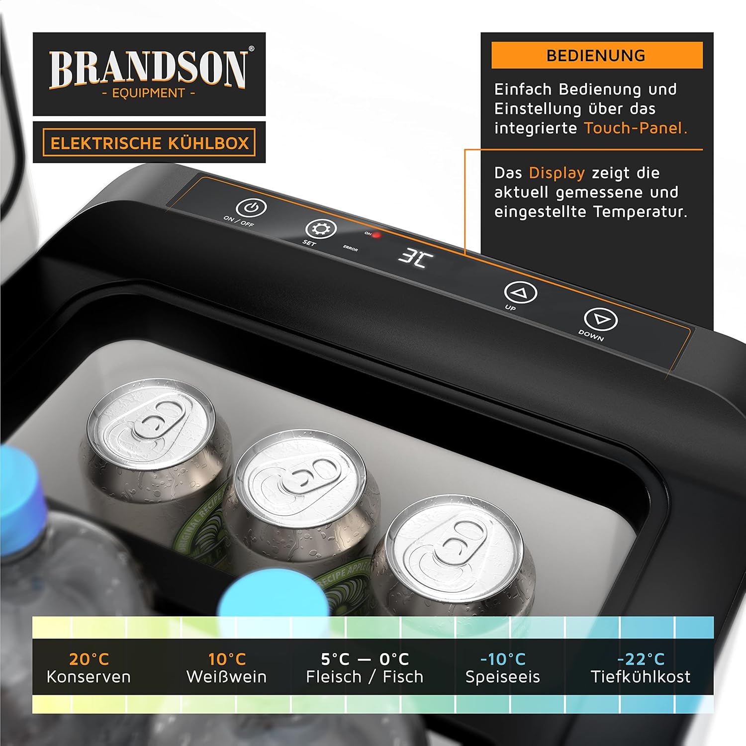 Thumbnail 4 de Brandson ECO Kompressor Kühlbox XXL 30L
