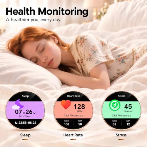 Thumbnail 3 de Taopodo JX523 Damen-Smartwatch mit Telefonfunktion – 1,27" AMOLED, 120+ Sportmodi, IP68, Rotgold