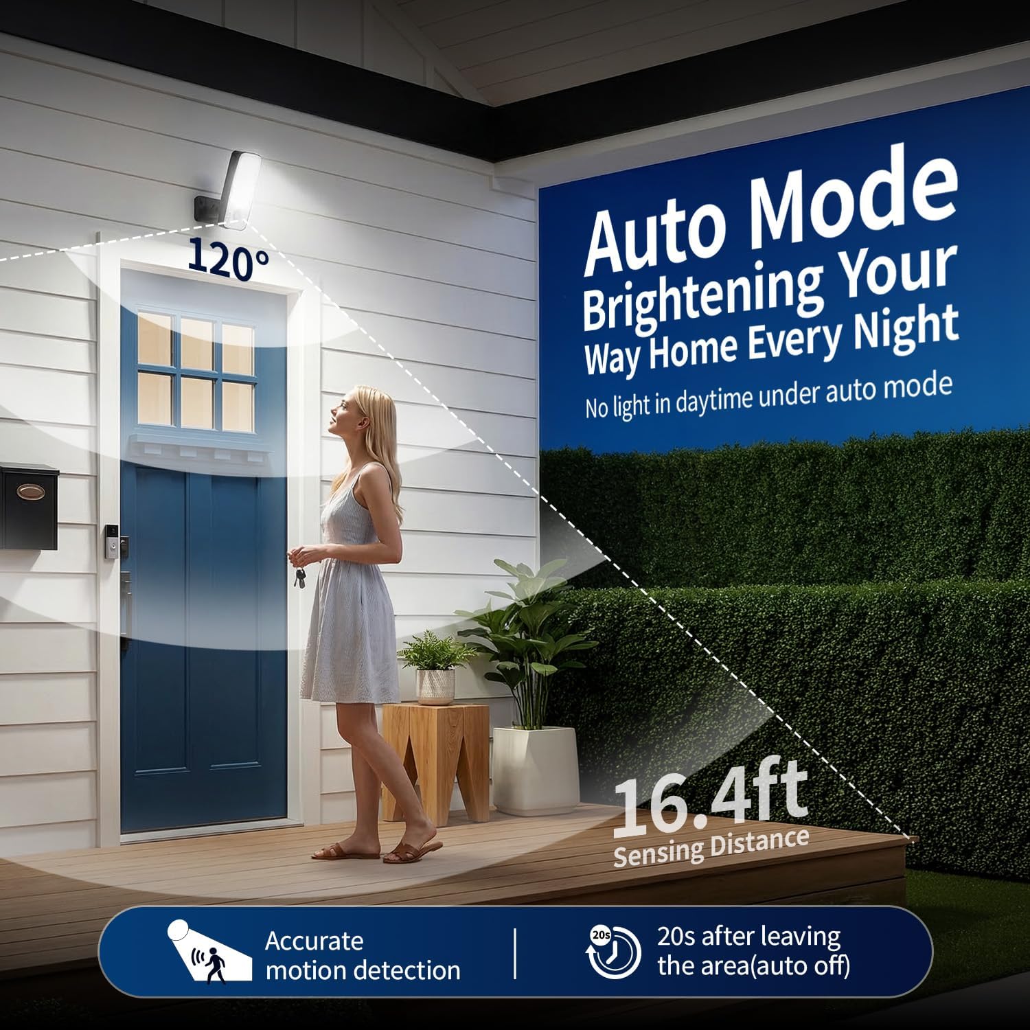 Thumbnail 2 de Tanbaby Motion Sensor Outdoor Lights 12000mAh (2-Pack): Battery-powered, weatherproof wall lights with remote