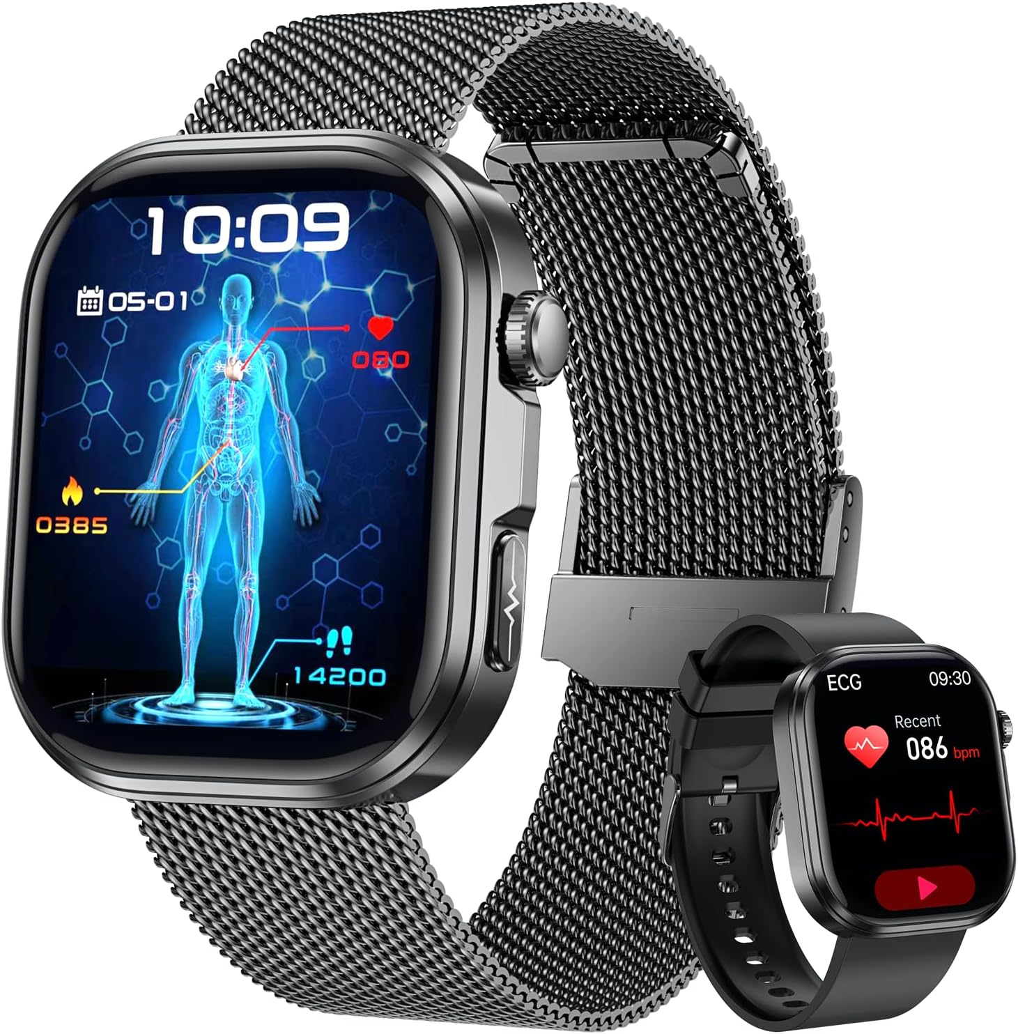Detalle de ECG HRV Smart Watch for Women: Cardiovascular Health, 130+ Sports Modes & Bluetooth Calling