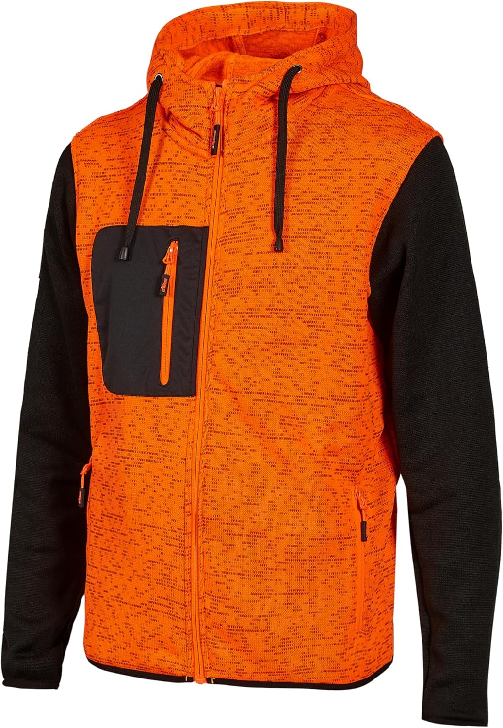 Thumbnail 6 de U-Power Don't Worry... Be Happy! Felpa Full-zip con cappuccio in pile Rainbow Black/Fucsia – Uomo
