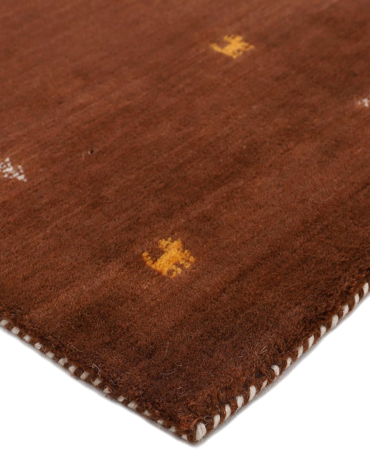 Thumbnail 4 de CarpetFine Alfombra Redonda Gabbeh Uni Marrón Ø 150 cm 🛋