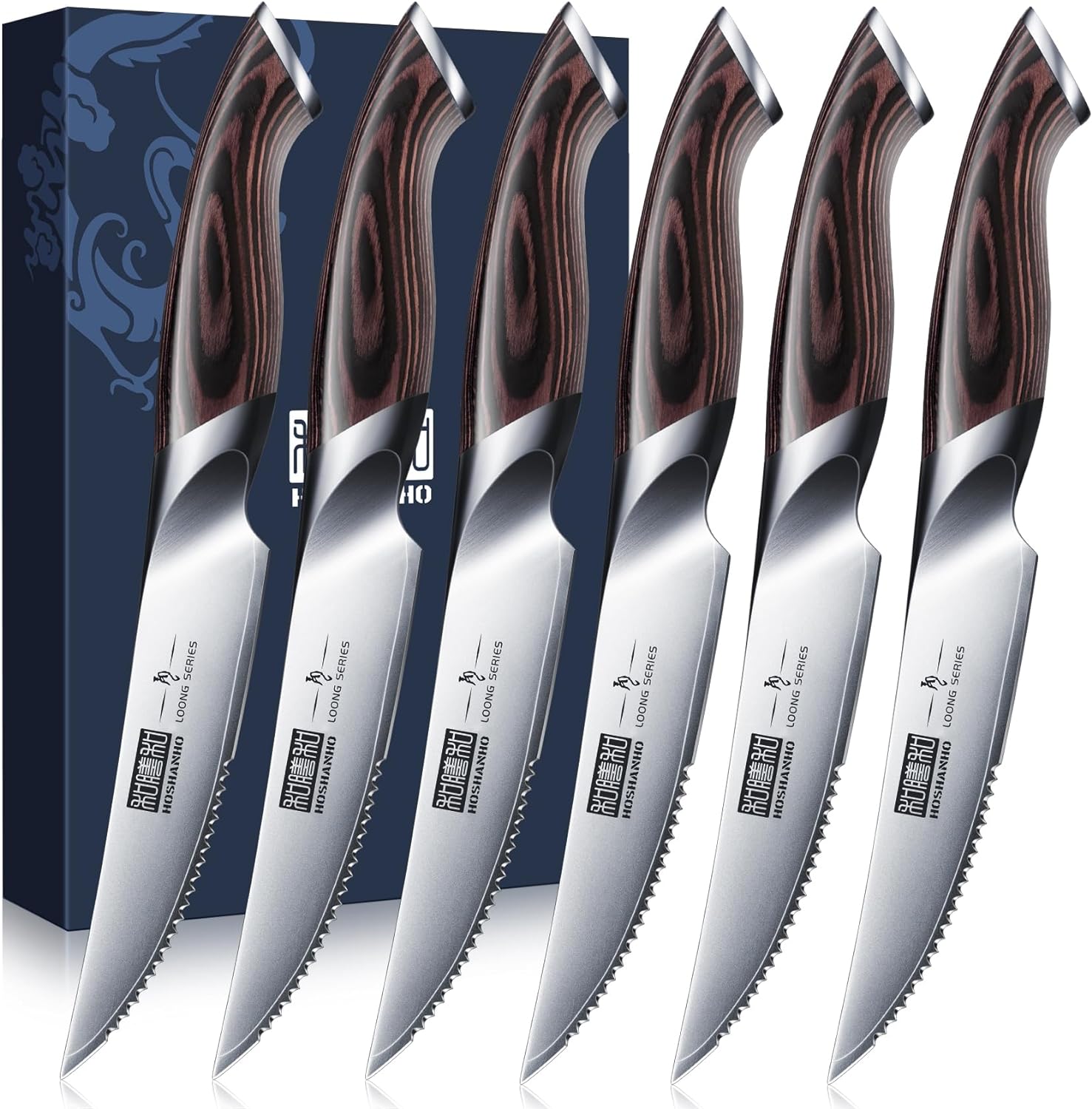 HOSHANHO Steakmesser 6-teiliges Set