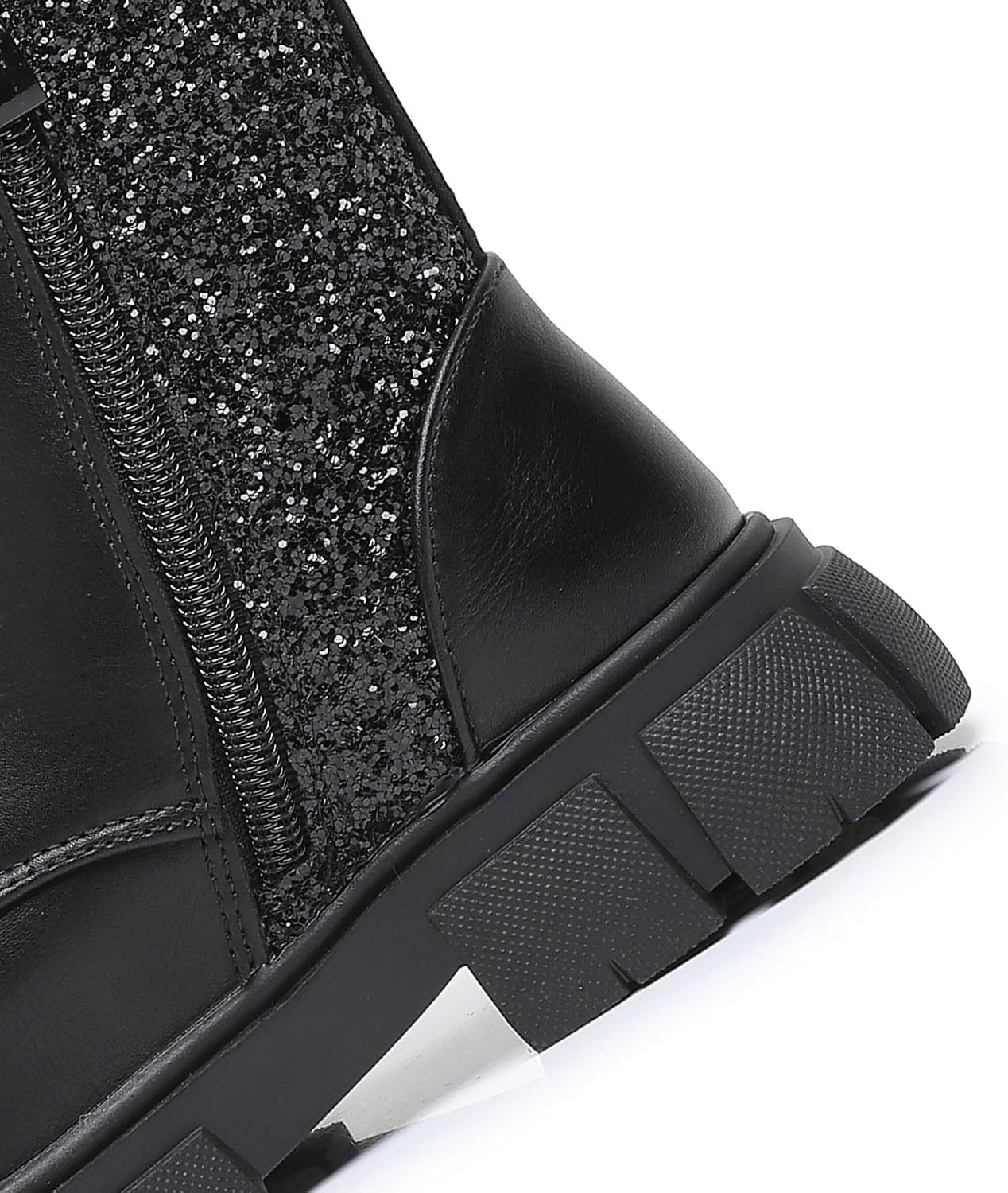 Detalle de Apakowa Girls' Combat Boots with Side Zipper