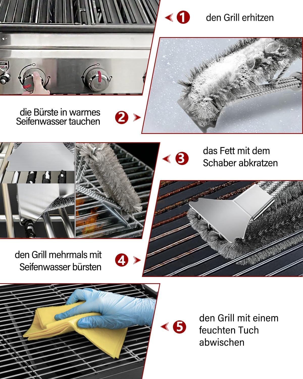 Thumbnail 5 de Grillbürste Edelstahl 45 cm Griff