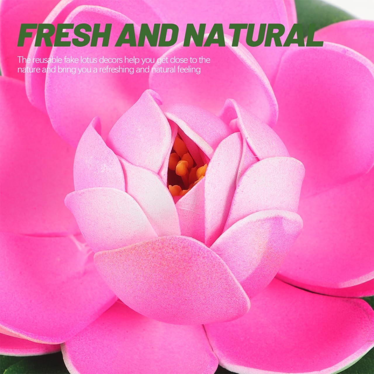 Thumbnail 3 de MAGICLULU Künstliche schwimmende Seerosen/Lotusblumen (5er-Set) für Gartenteich, Aquarium & Co.