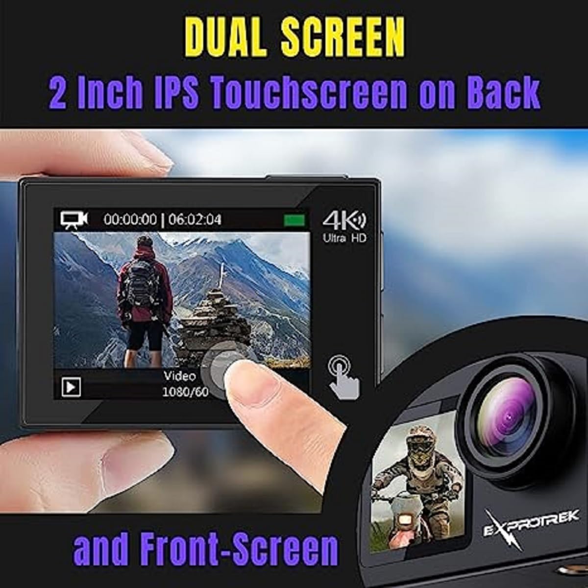 Detalle de Exprotrek Action Cam 4K 40M Unterwasserkamera