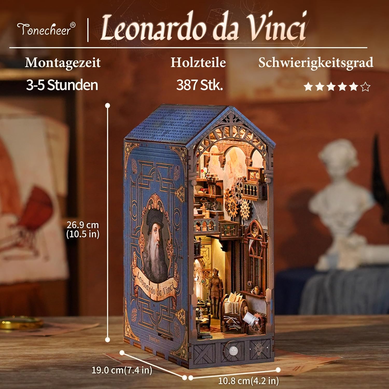 Thumbnail 1 de Tonecheer Kit Book Nook Leonardo da Vinci