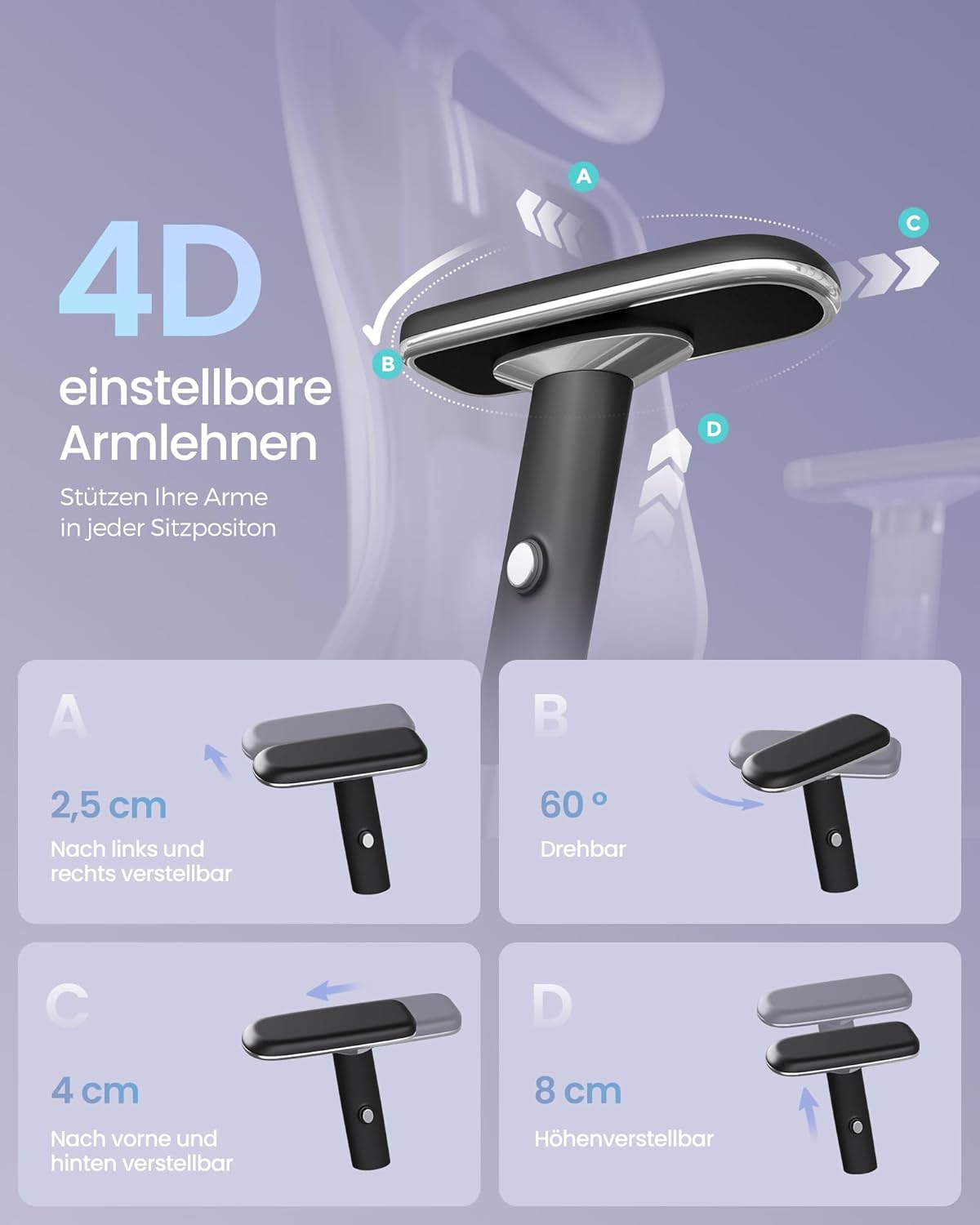 Thumbnail 5 de SONGMICS Bürostuhl ergonomisch 150 kg