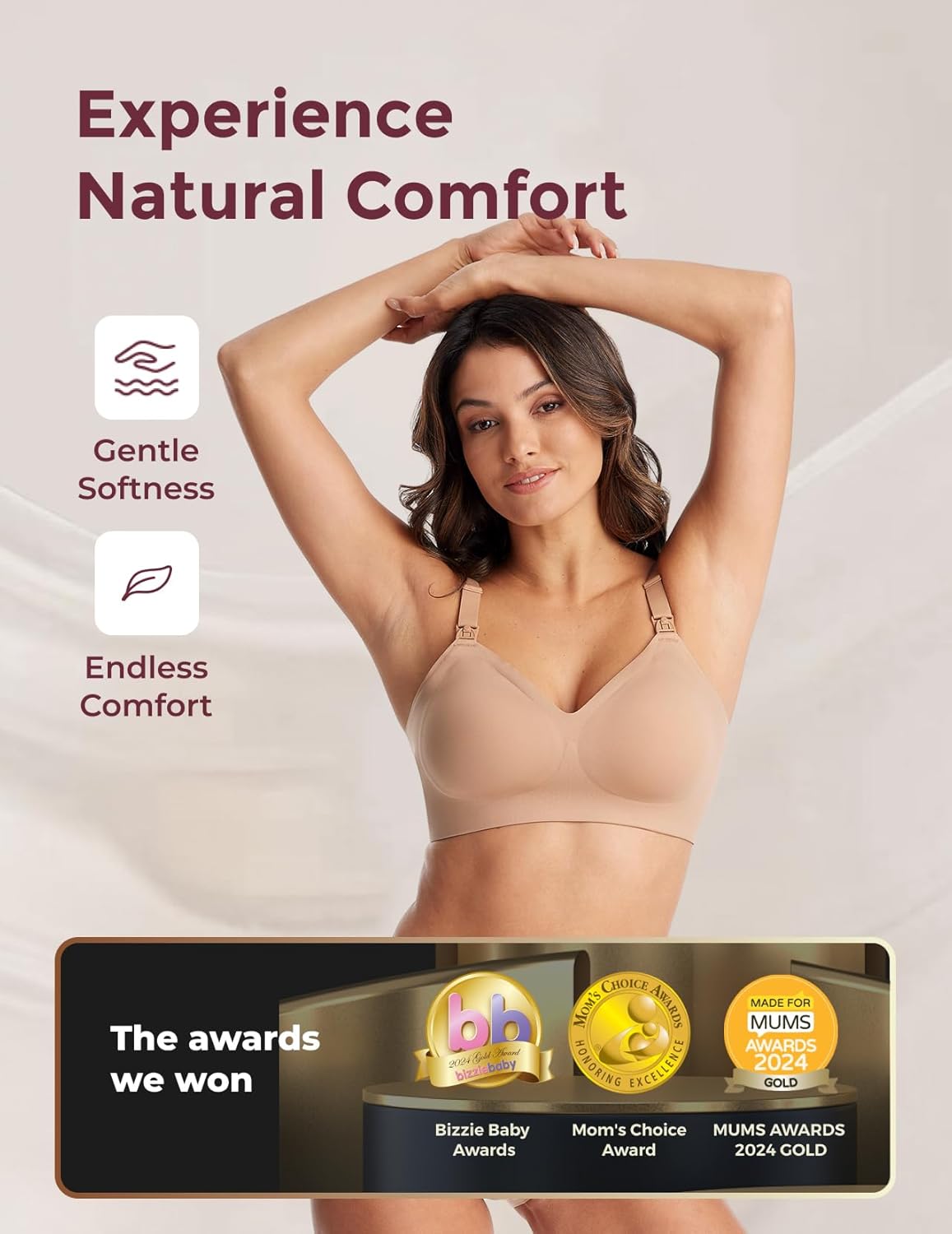 Thumbnail 1 de Momcozy Nursing Bras for Breastfeeding YN21 Seamless Ultra Comfort Maternity Bra