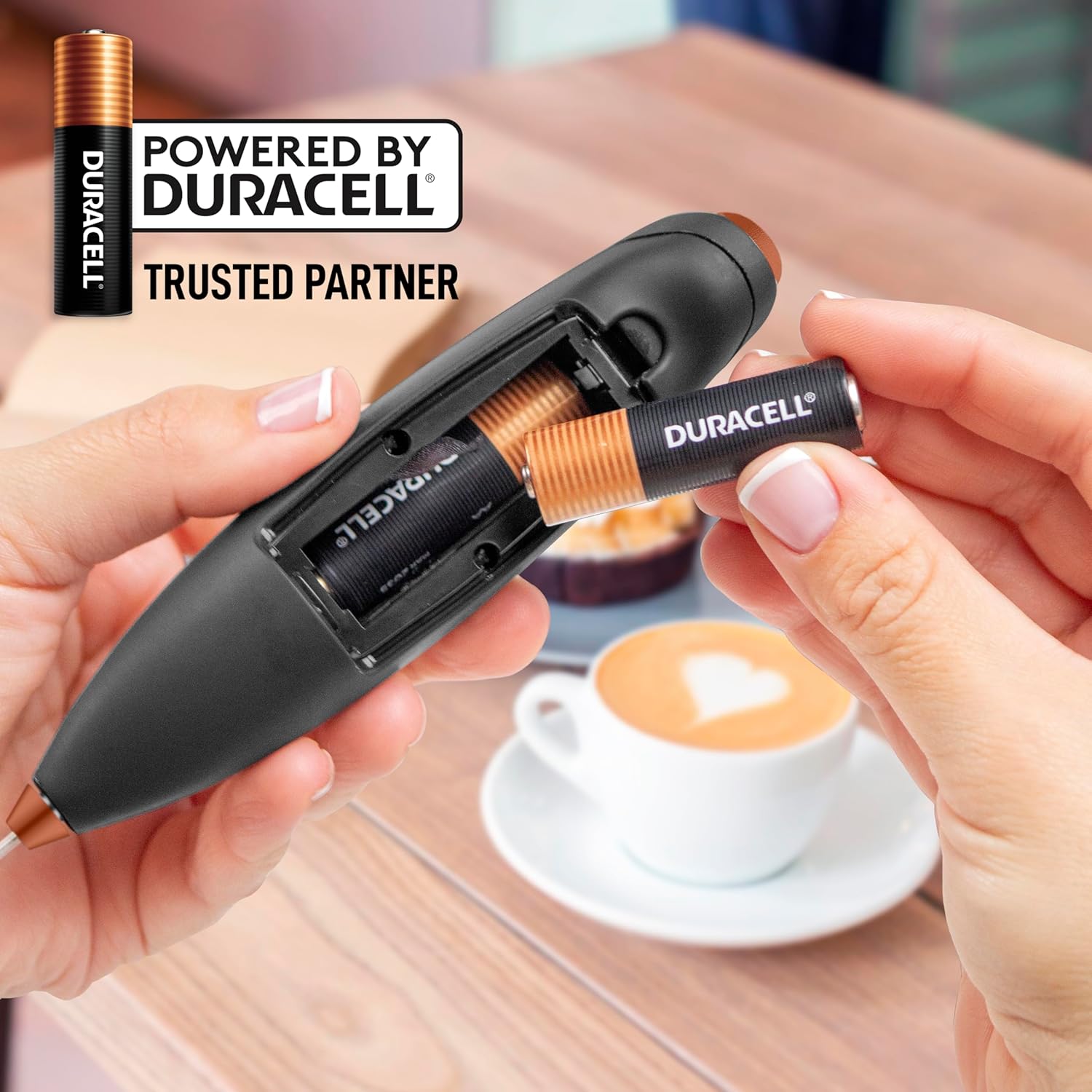 Thumbnail 4 de Zulay Kitchen Powerful Milk Frother Wand (Black Copper) with 4 AA Duracell Batteries