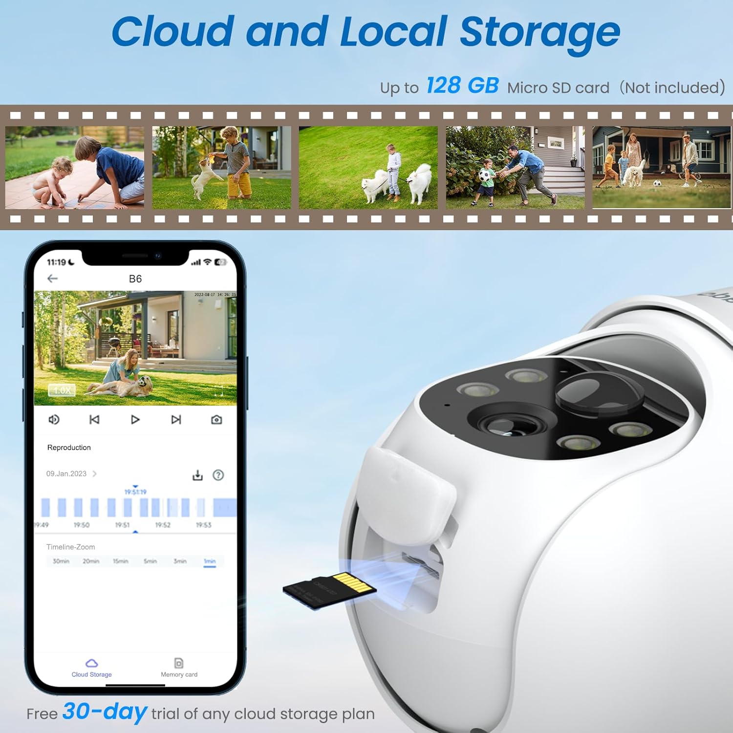 Thumbnail 6 de Cinnado Solar Security Camera 2K with PIR detection