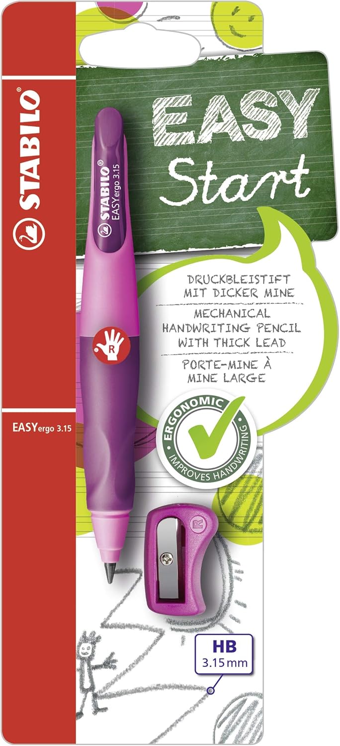 Detalle de STABILO EASYergo 3,15 stiftpenna för högerhänta med 3,15 mm HB-stift