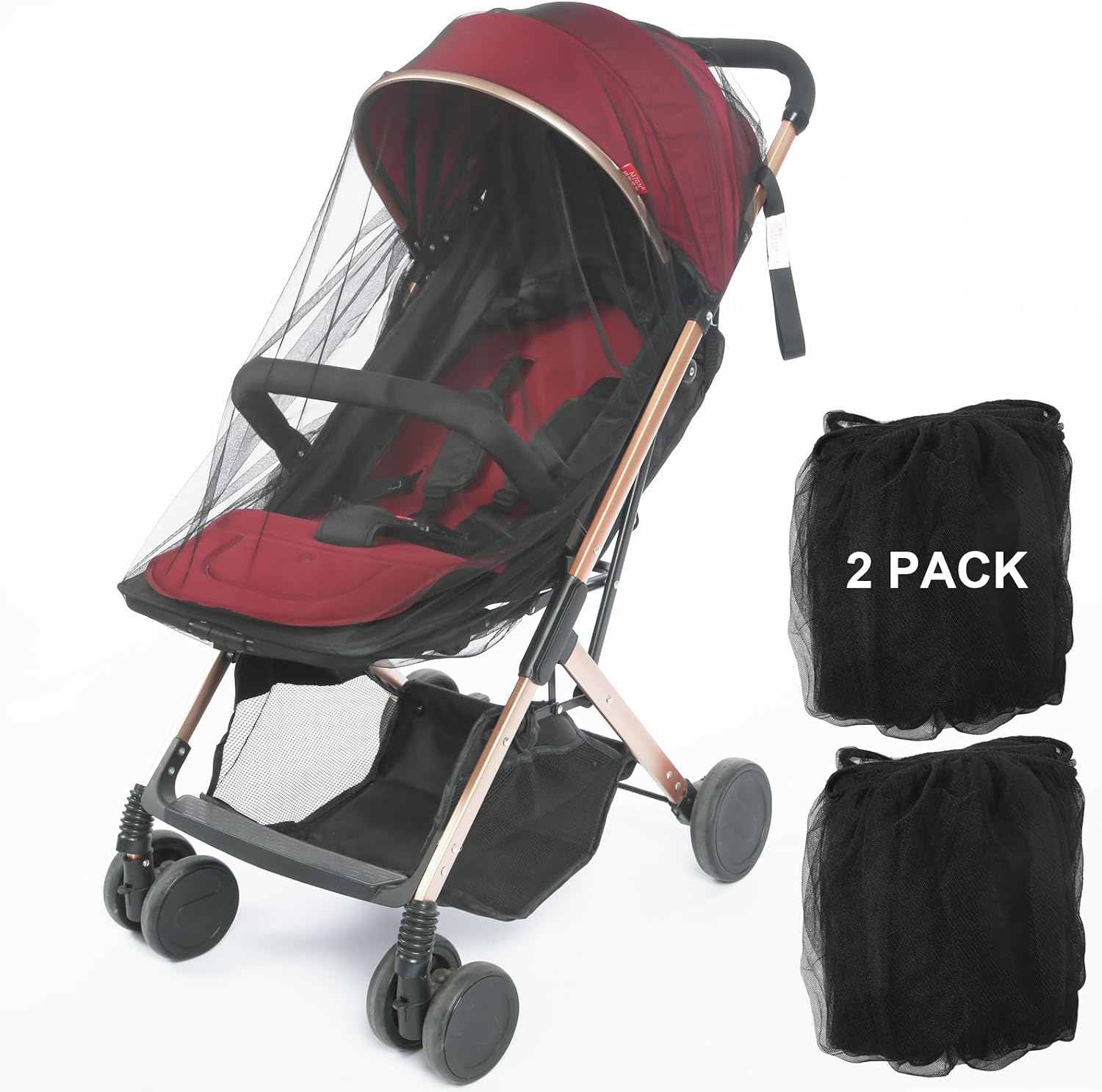 Detalle de AMORBASE Stroller Mosquito Net, 2-Pack