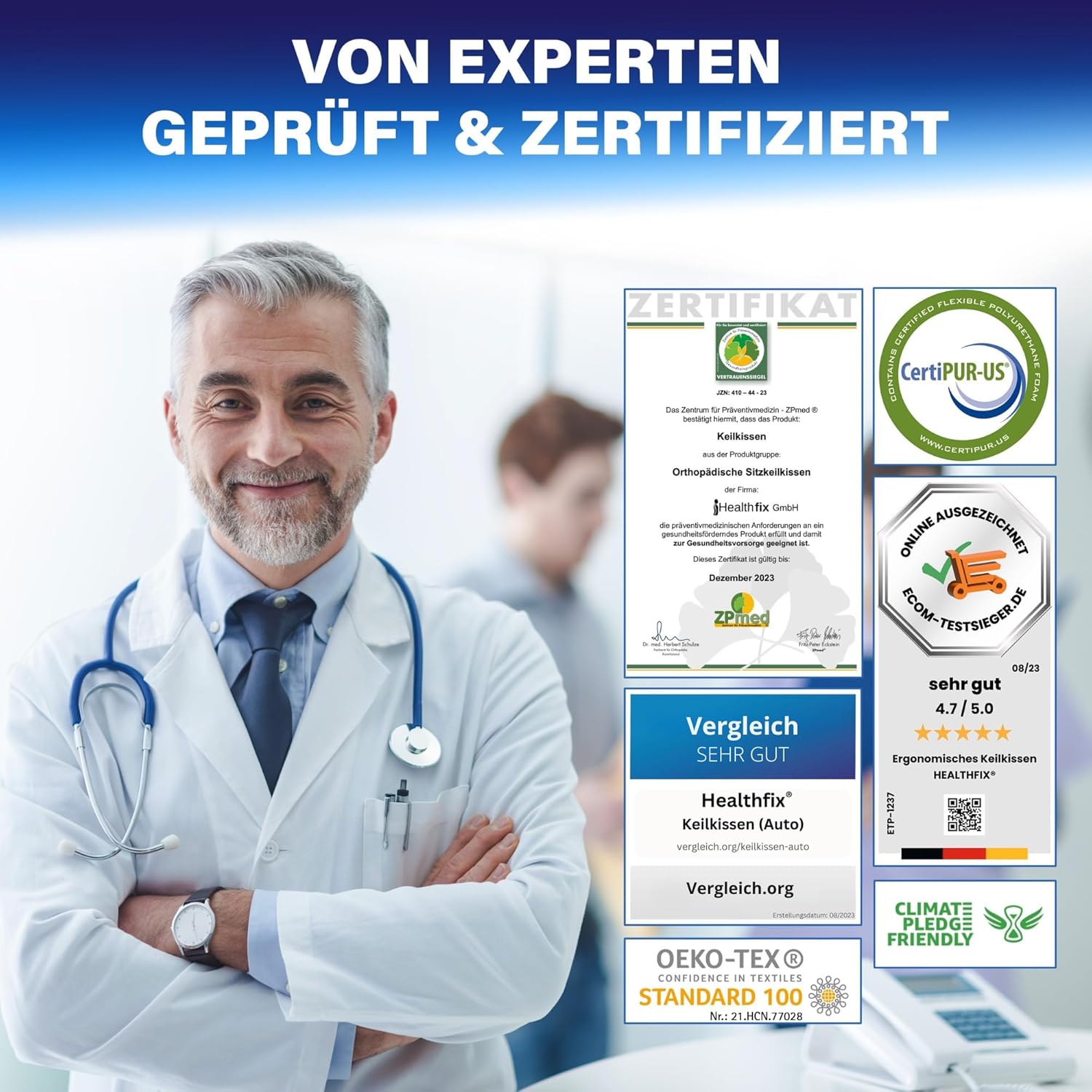 Detalle 2 de Healthfix® Auto-Keilkissen Fest 85–135 kg