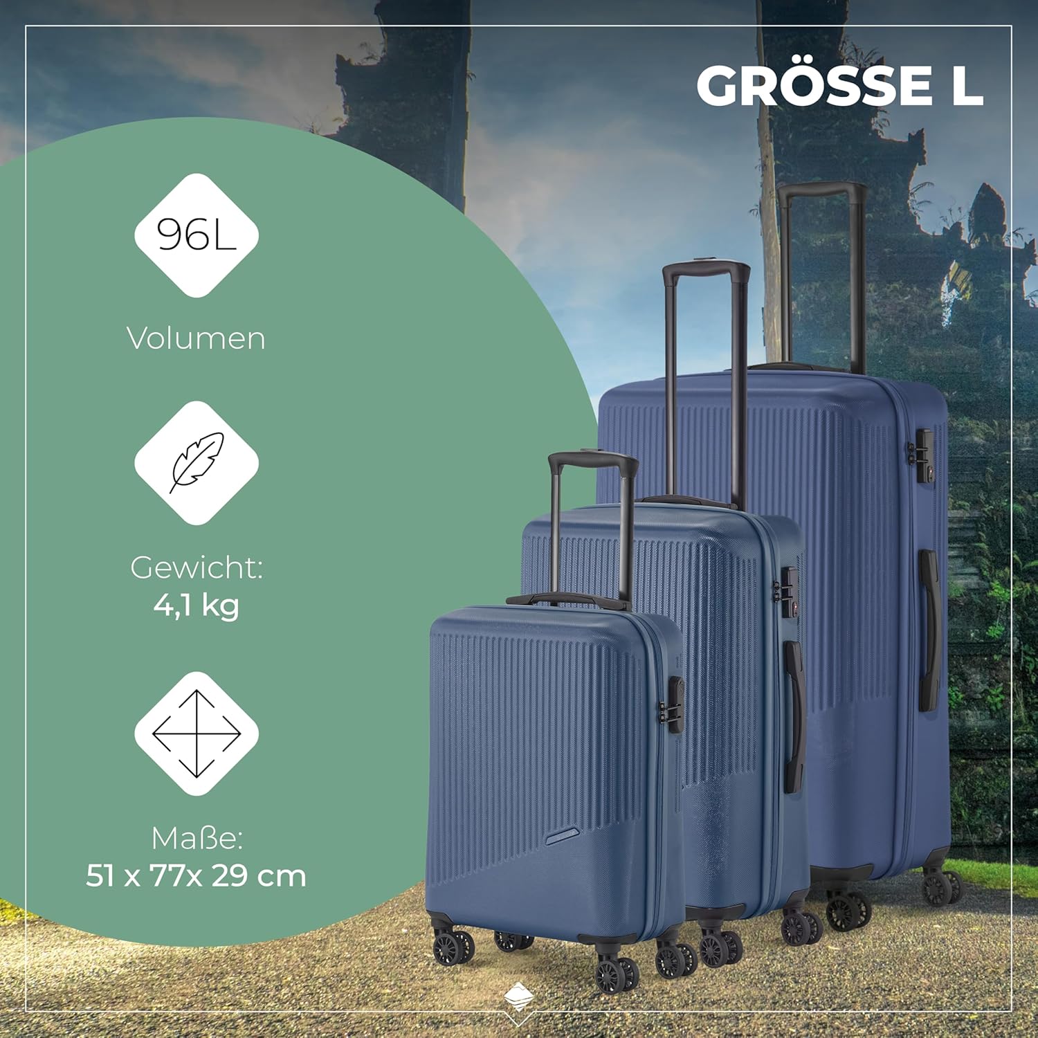 Thumbnail 5 de Travelite 4‑Rad Koffer Set 96 l