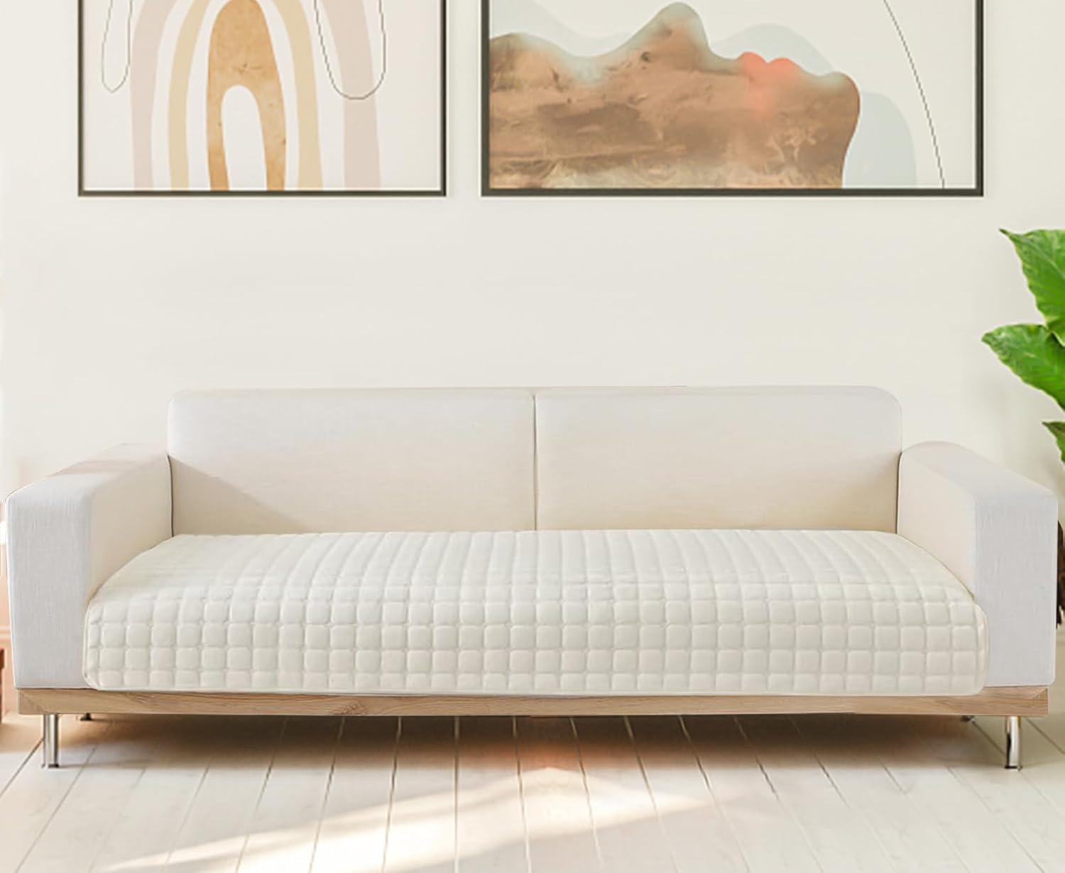 Thumbnail 2 de IMSGVIFO Sofa Sitzkissenbezug Stretch – rutschfester Überzug für Sitzkissen (Tartan)