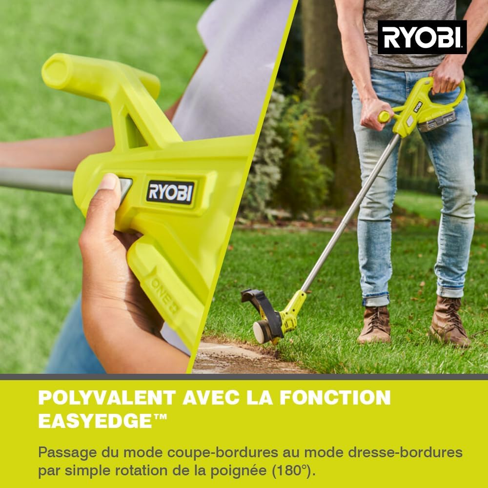 Detalle 2 de Ryobi 18V ONE+ Cordless Grass Trimmer RY18LT23A-0 (23 cm) – Edge/Trim with EasyEdge, no battery or charger