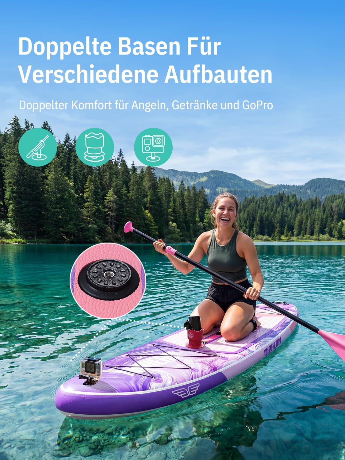 Thumbnail 6 de Niphean (Extra Groß) Stand Up Paddling Board – 335x83x15 cm, bis 250 kg, StabilTrac Finne & Komplettset