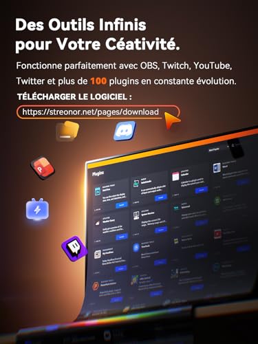 Detalle de STREONOR Stream Controller Standard S15 avec 15 Touches et Barre Info — polyvalent et personnalisable
