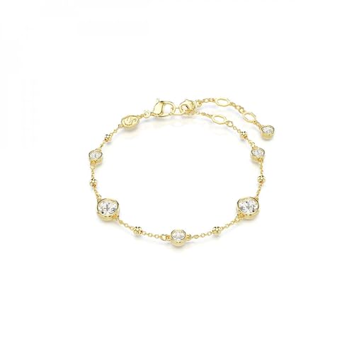 Thumbnail 3 de Swarovski Imber Bracelet in White Round-Cut Crystals, Gold-Tone Plated