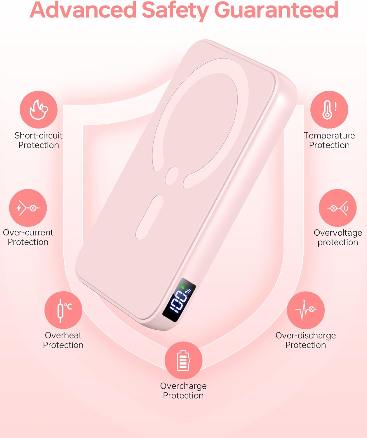 Thumbnail 6 de For MagSafe Power Bank 12000mAh: Compact Magnetic Wireless Charger with 22.5W Fast Charging and 360° Stand