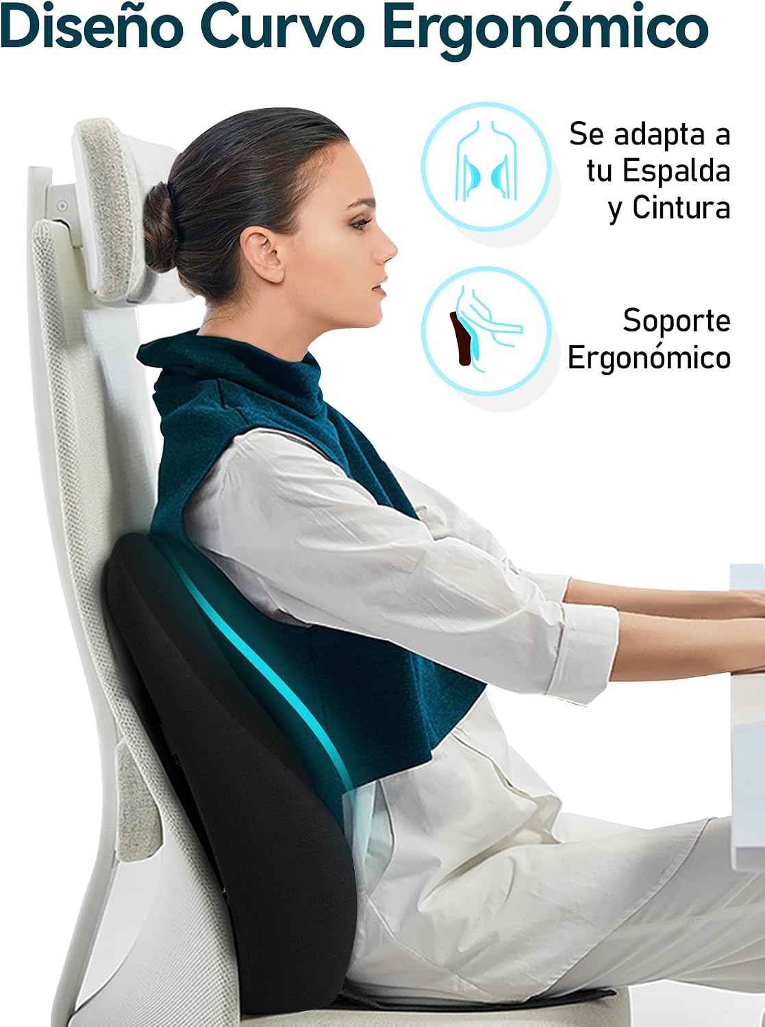 Detalle 2 de Travel Ease Cojín Lumbar 43x40x11 cm