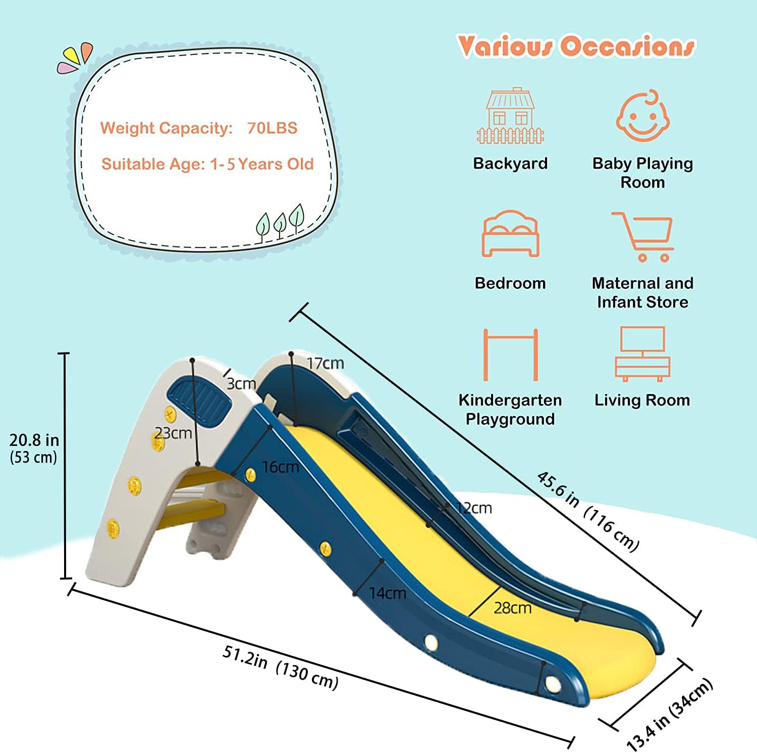 Detalle de EAQ Toddler Slide and Swing Set