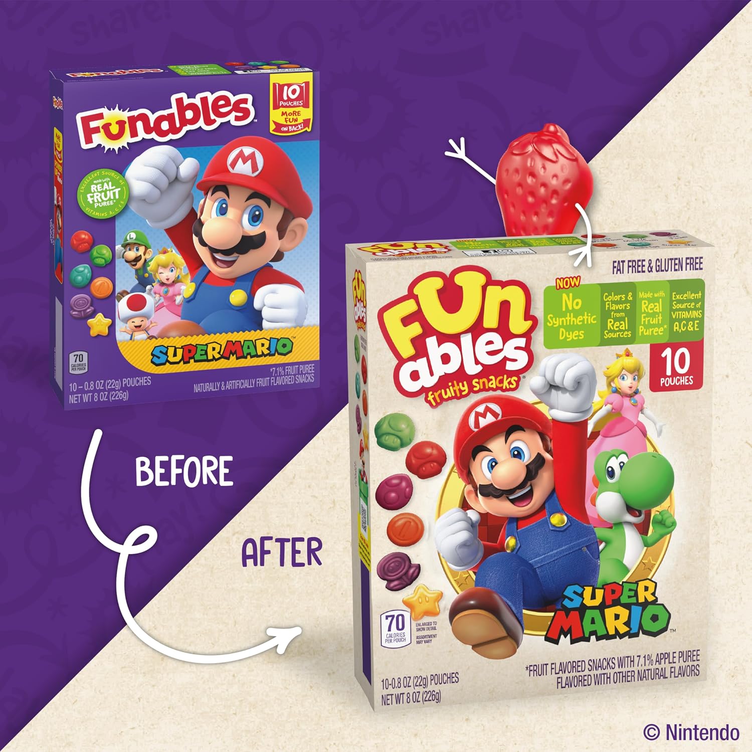 Thumbnail 6 de Funables Super Mario Fruit Snacks, 10 Pouches with 7.1% Fruit Puree