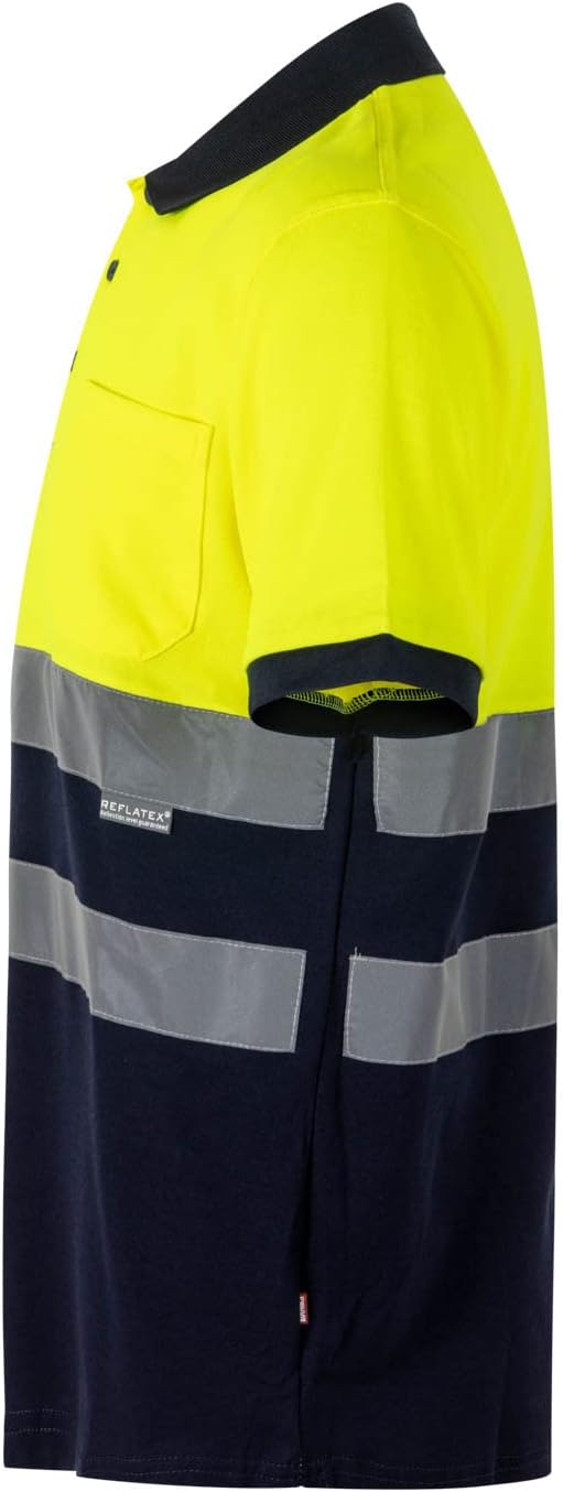 Detalle 2 de Velilla 305513 Polo de Alta Visibilidad Bicolor Azul y Amarillo