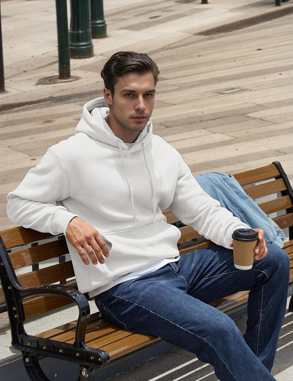 Thumbnail 1 de COOFANDY sweat à capuche homme chaud en coton