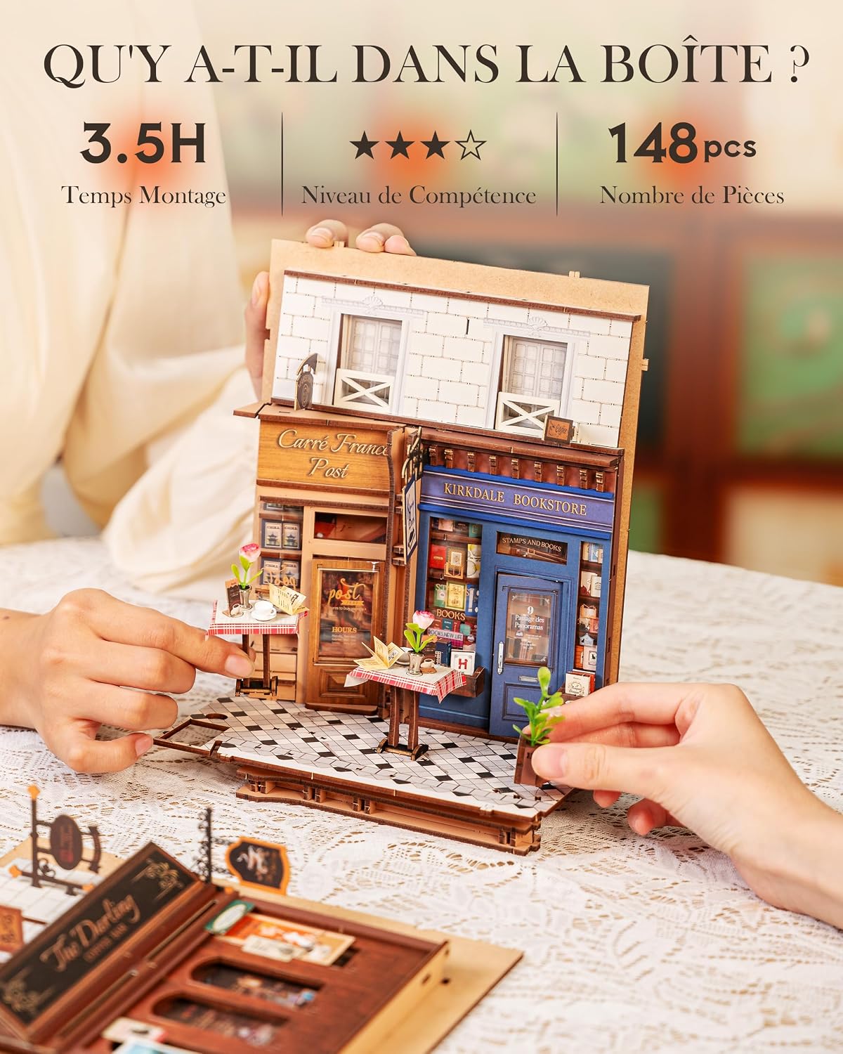 Thumbnail 6 de Rolife Booknook Arcade Dating : kit DIY de maison miniature en bois avec lumières