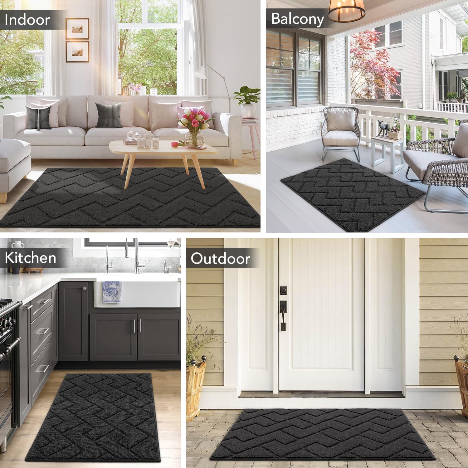 Thumbnail 6 de Biscpro Tapis de Porte 80 x 120 cm – Antidérapant et Absorbant, Lavable, Intérieur et Extérieur
