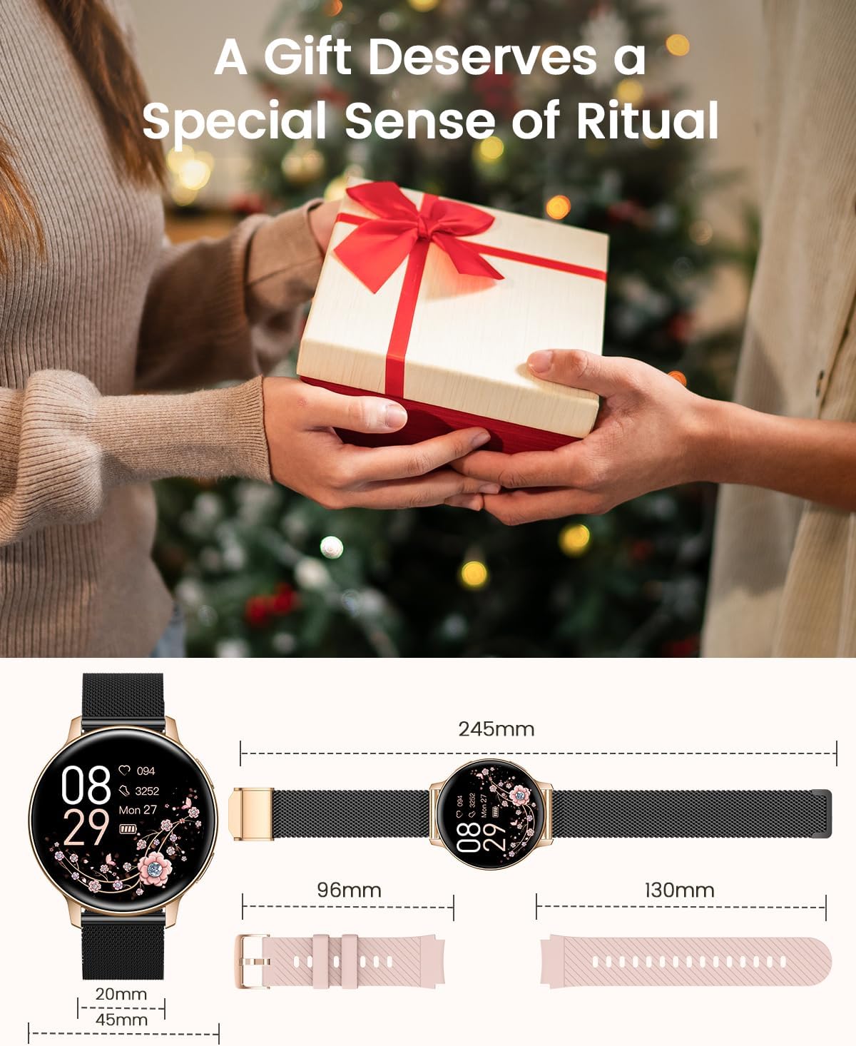 Thumbnail 6 de Montre Connectée Femme Oliimptek 1,39'' – Santé féminine, GPS non, IP68, Bluetooth 5.3