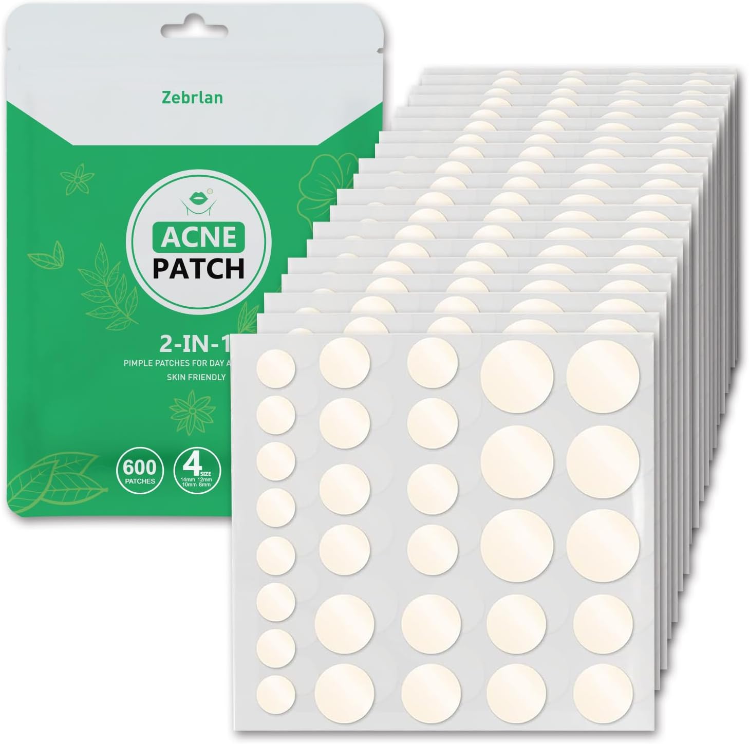 Thumbnail 6 de Patch bouton hydrocolloïde 2-en-1 300 pièces (imperméable, invisible) pour acné jour et nuit