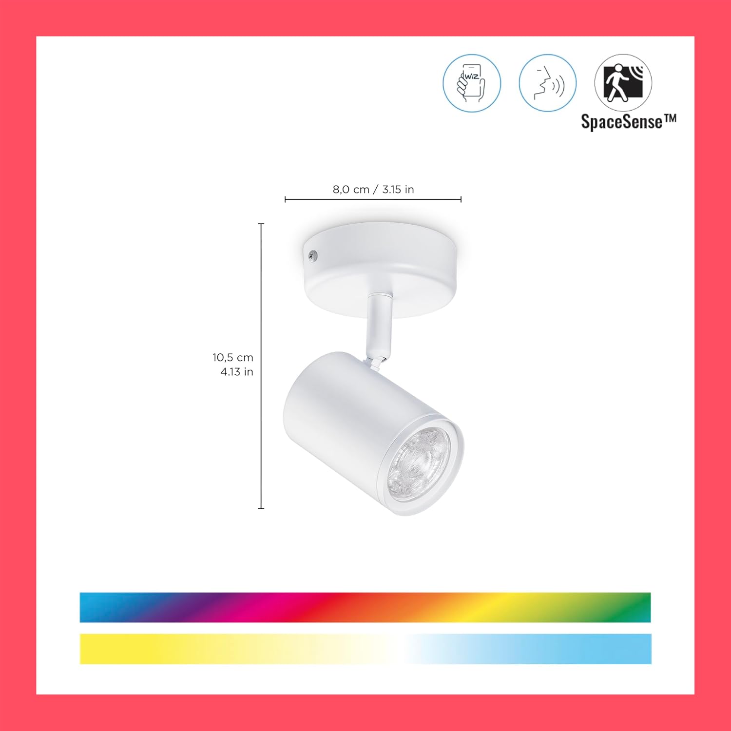 Detalle 2 de Wiz IMAGEO - Lámpara inteligente LED, compatible Alexa y Google 🌈