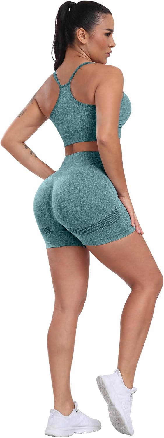 Thumbnail 4 de CHRLEISURE Women's High Waisted Butt Lifting 4-Pack Shorts