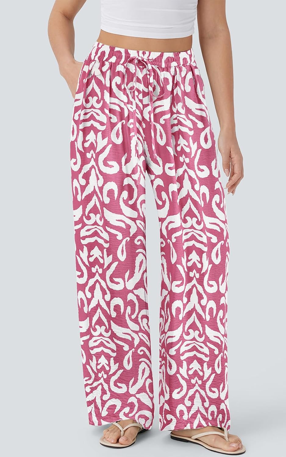 Thumbnail 5 de PRETTYGARDEN Floral Palazzo Pants with Elastic Waist – Light & Breeze Loungewear