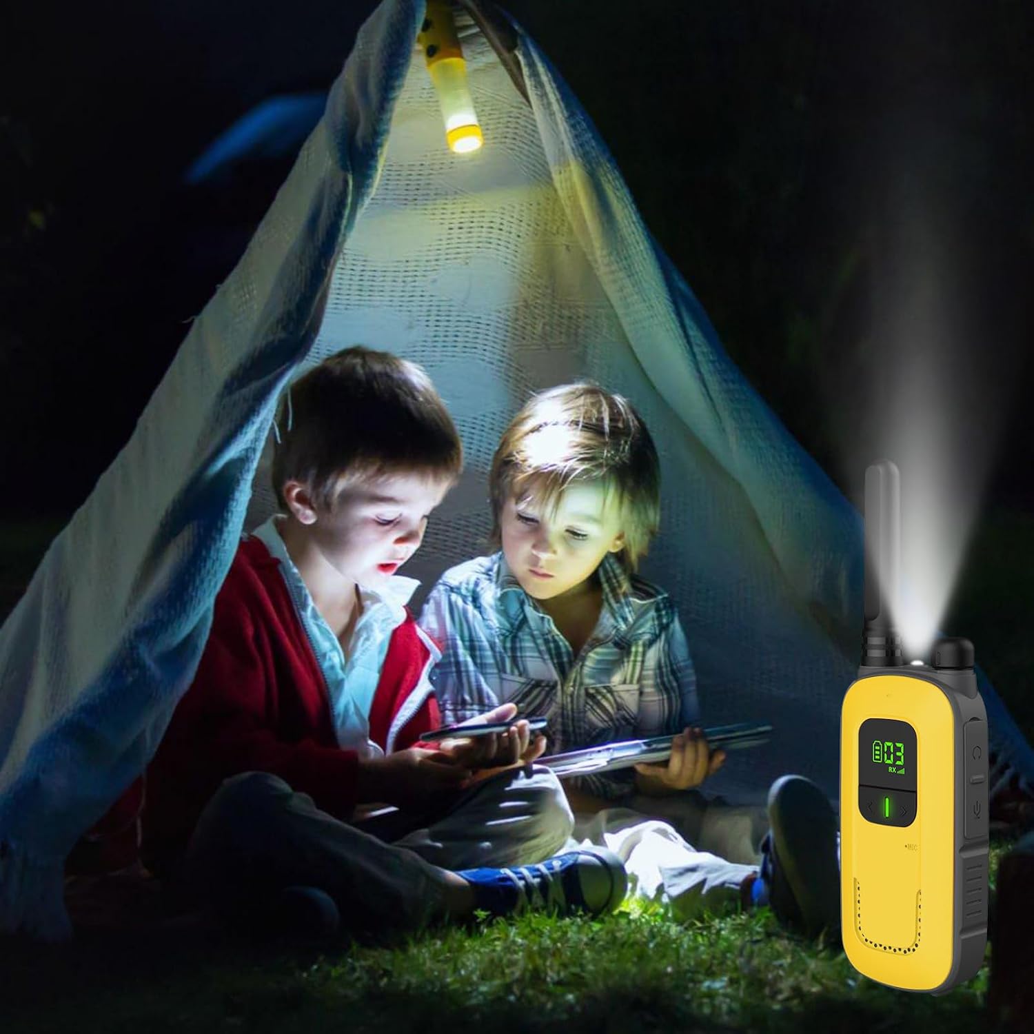 Detalle 2 de Radioddity PR-T3 Talkie-walkie PR-T3 rechargeables, 16 canaux PMR + VOX + lampe
