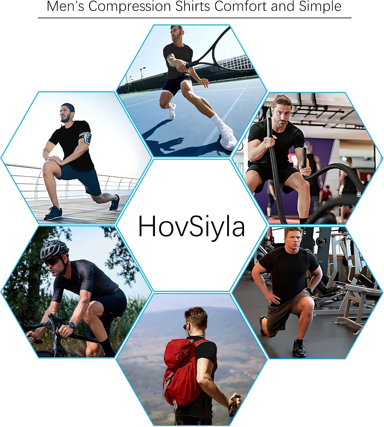 Thumbnail 6 de HovSiyla Compression Shirt Cool Dry